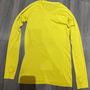 lululemon swiftly longsleeve marigold yellow size 6